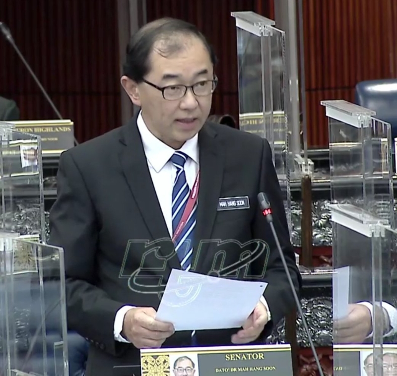 由于赛富丁不获准进入国会范围，马汉顺代表回答有关通讯部的提问。