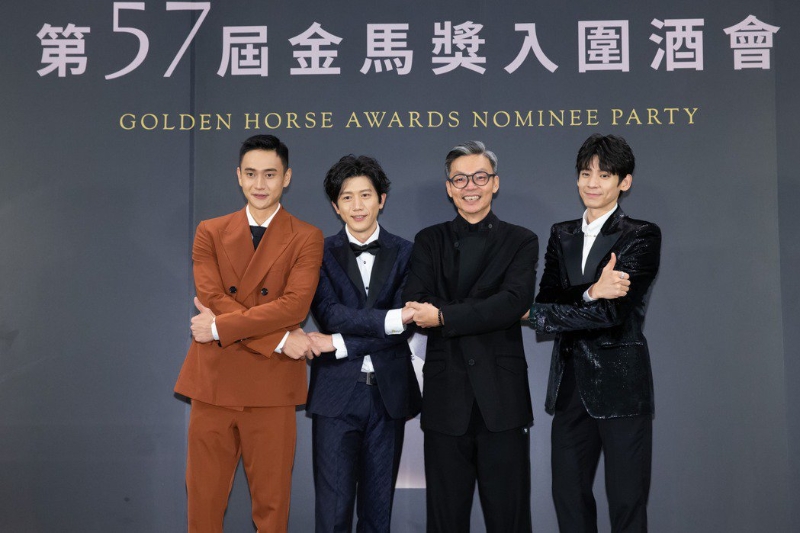 最佳男主角入围，刘冠廷（左起）、莫子仪、李国煌、林柏宏。