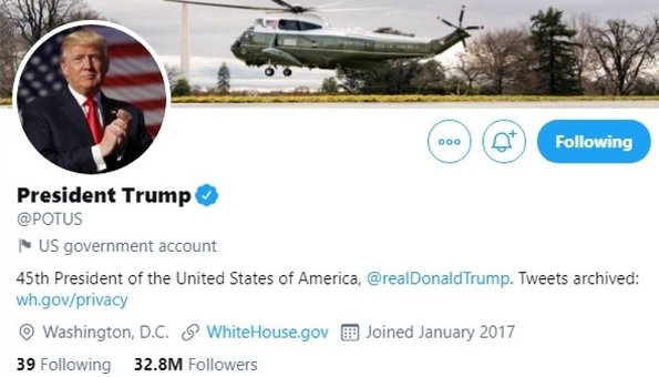 Twitter将把美国总统的官方帐户移交拜登使用。