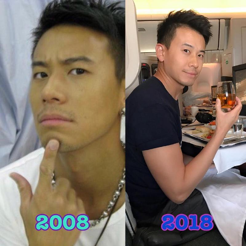 陈宇琛早前上传12年前照片对比。