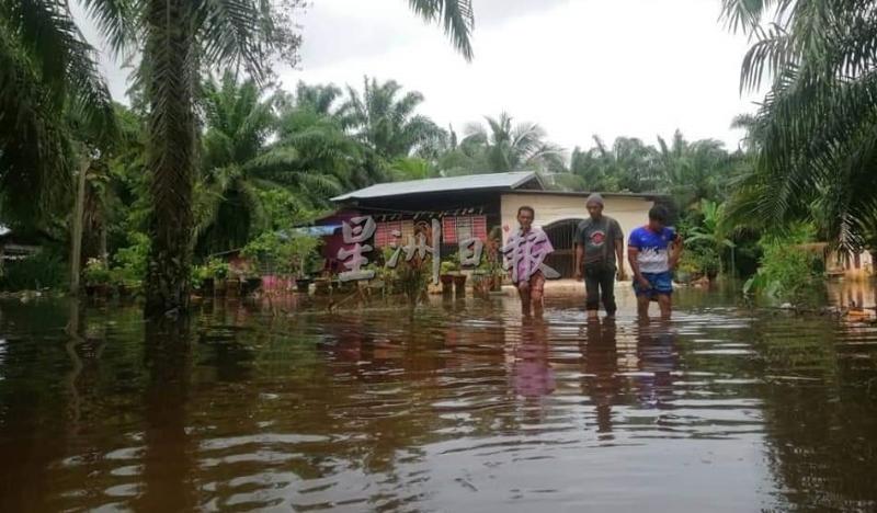 章吉罗峇一带较低洼地区的甘榜住宅最近受豪雨影响发生水灾，多个甘榜灾民受迁至附近救灾中心。