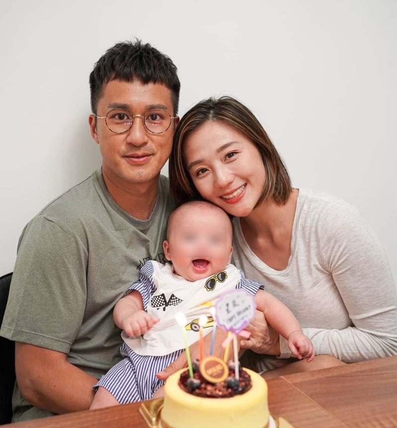 林燕玲与老公今年4月荣升新手爸妈。
