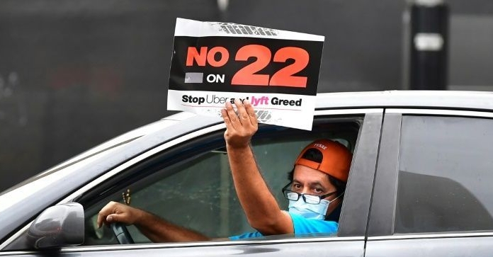 A California referendum backed by Uber overturned a state law that would have forced gig firms to recognize their drivers as employees.