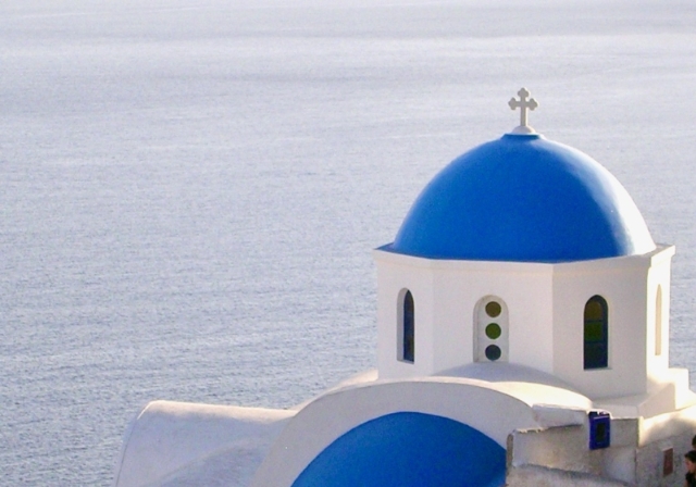 情迷海岛上蓝白交织的一景一物。

