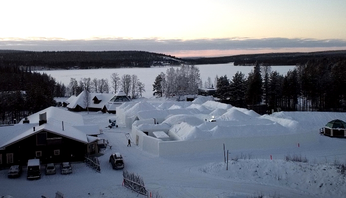 The Arctic Snow Hotel in Rovaniemi in Finland's snowy far north. AFP
