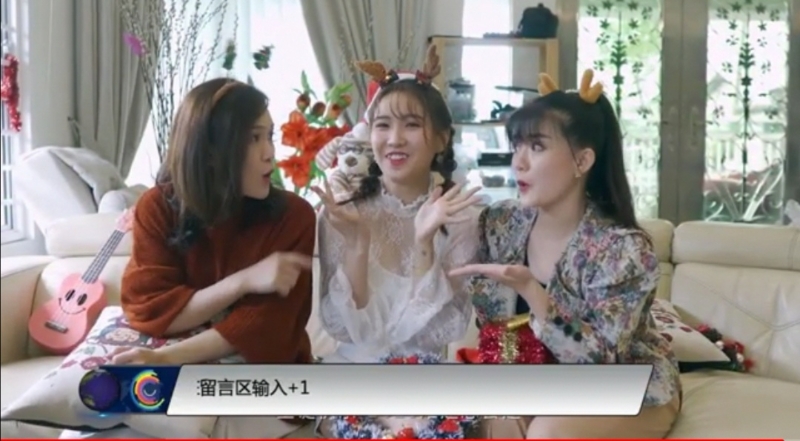 薇薇（左起）、可晴和王雪晶参与《圣诞快乐2020》MV演唱为大家送欢乐。