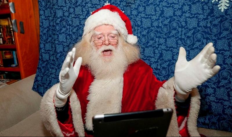 John Sullivan, an 81-year-old Santa from Streamwood, Illinois, has shifted to all virtual visits for the first time in his 30-year Santa career. AFP
