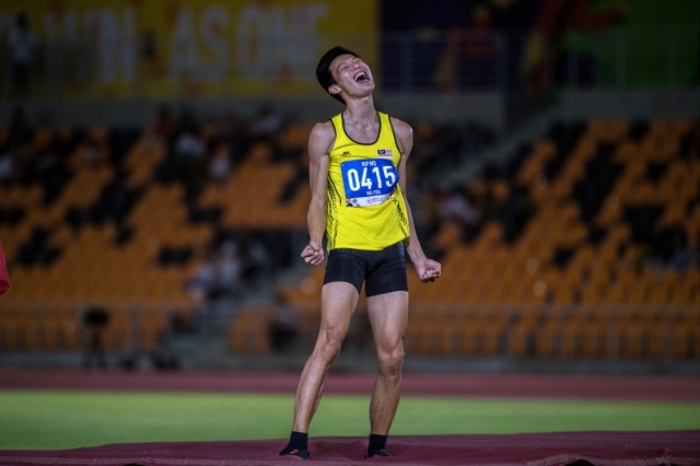 李合伟在2019年东运会跳出2.21，成功摘金。（本报资料室／马新社）