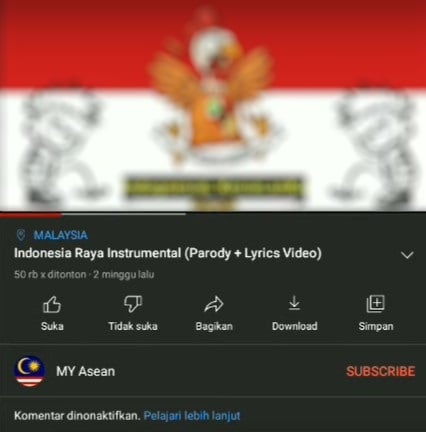 篡改印尼国徽和国徽侮辱印尼人的YouTuber疑为大马人，警方已介入调查其身份。