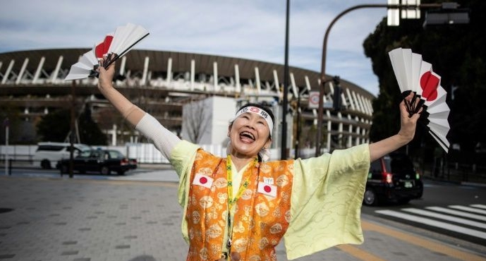 Kyoko Ishikawa is known as Japan's Olympic super-fan. AFP