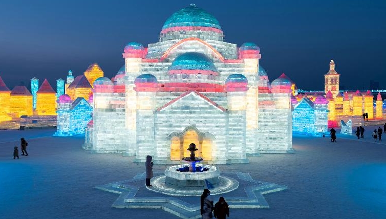 People look at ice sculptures at the Harbin Ice and Snow Festival in Harbin. AFP People look at ice sculptures at the Harbin Ice and Snow Festival in Harbin. AFP