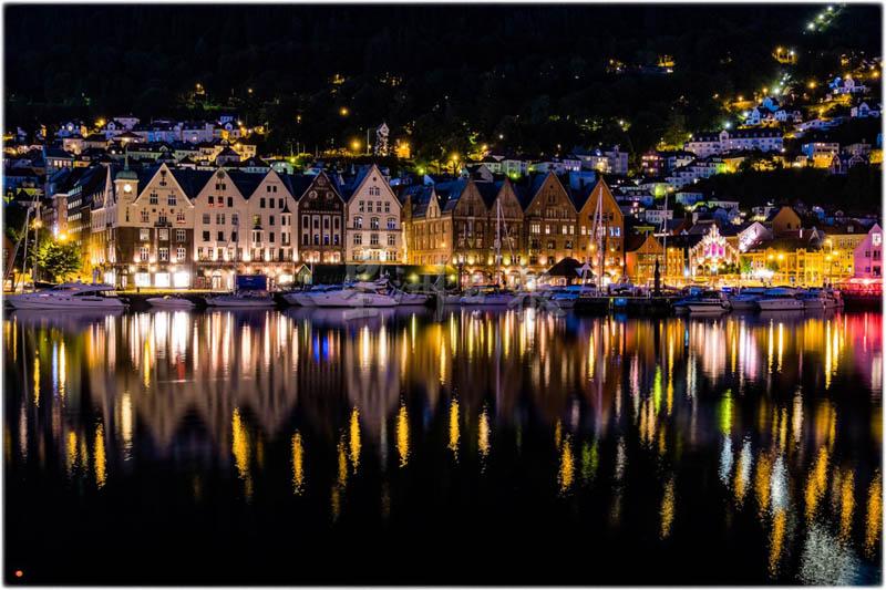 挪威的夜景。