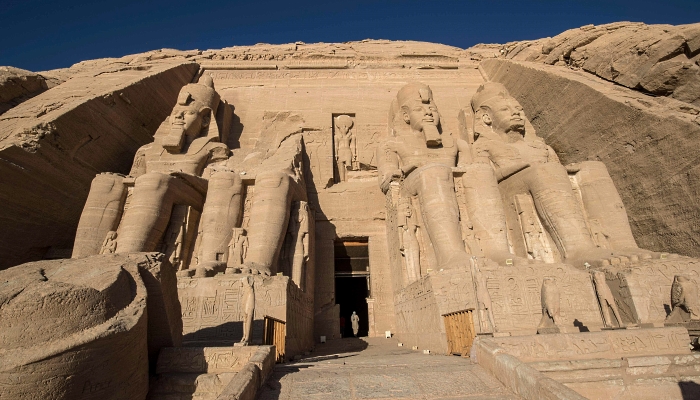 Detail of the Ramses II complex, part of the UNESCO World Heritage site known as the 