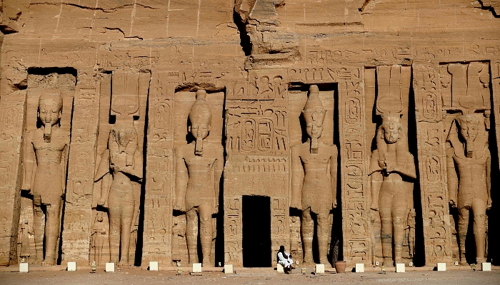 The Nefertari complex at the ancient Egyptian temple of Abu Simbel, some 1,120km south of Cairo. AFP