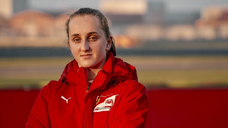 玛雅.维乌格获选加入法拉利青训营，为史上F1青训车队女车手第1人。（法拉利官网照片）