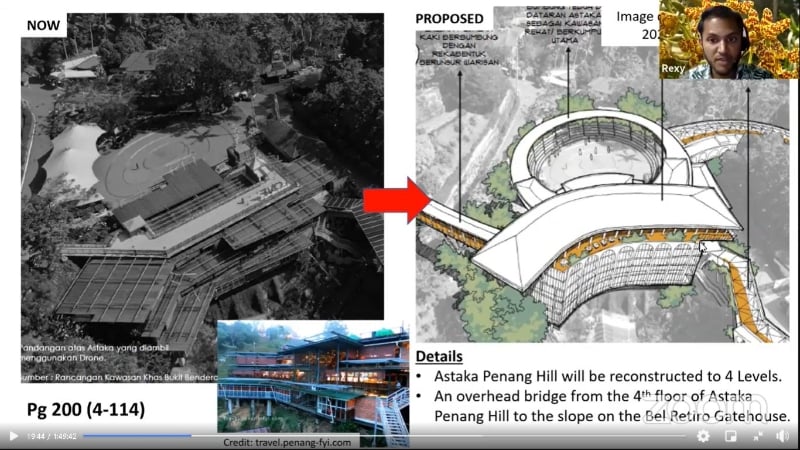 草案中建议把升旗山饮食中心改建成峰会中心。 草案中建议把升旗山饮食中心改建成峰会中心。