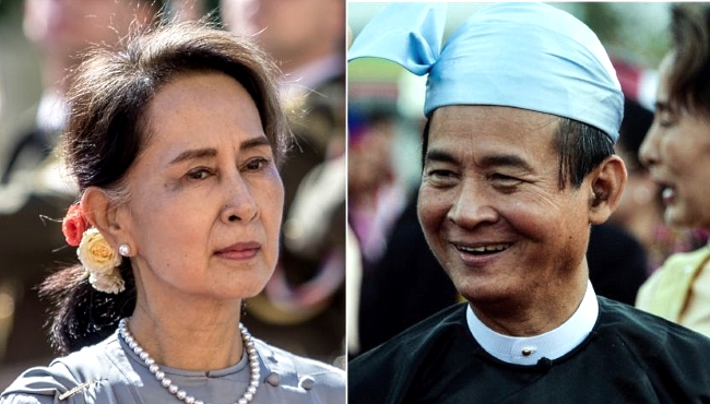 Myanmar's State Counsellor Aung San Suu Kyi and President Win Myint were detained in a raid Monday morning. AFP