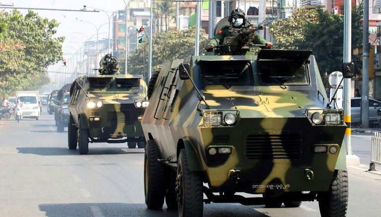 Myanmar's military could potentially experience a financial windfall after the coup, with its expansive business interests. AFP Myanmar's military could potentially experience a financial windfall after the coup, with its expansive business interests. AFP