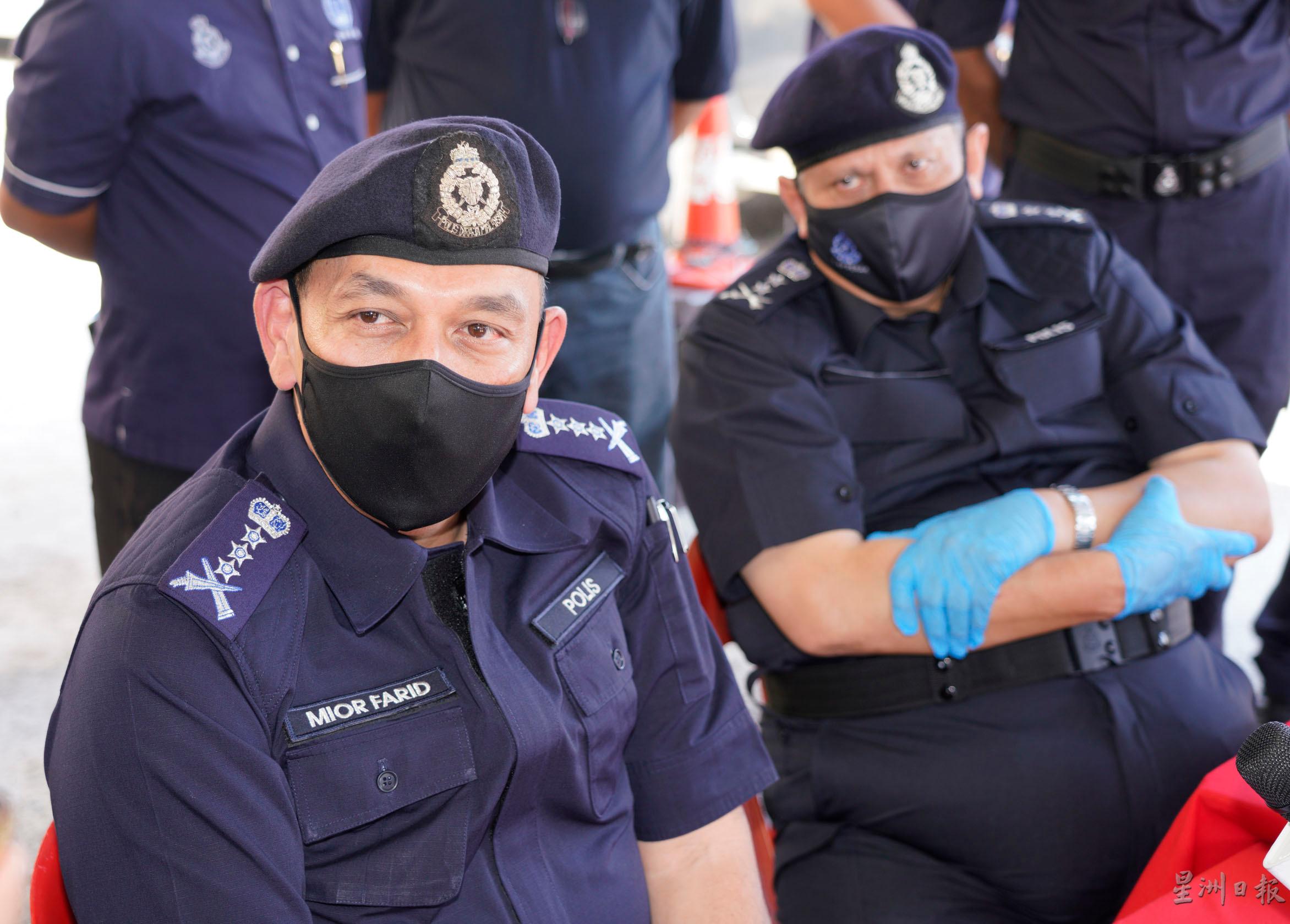 米奥法立（左）：警方暴露在感染冠病病毒的高风险中。