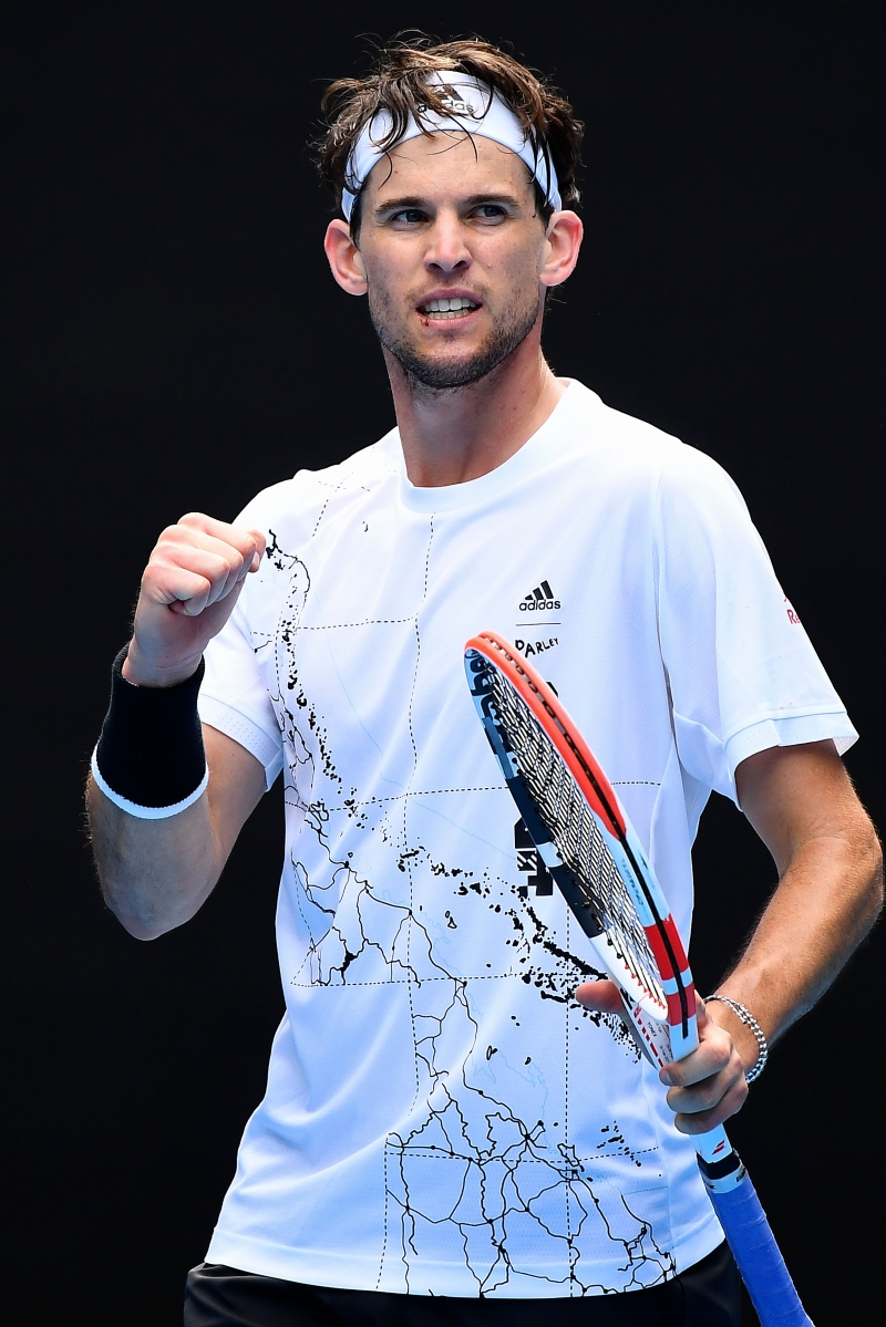 奥地利名将蒂厄姆连续6年闯入澳网次圈，取得好开局。（法新社照片）

