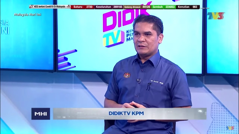 莫哈末拉兹说，教师能将DIDIKTV KPM所播放的内容，作为居家教学的一部分。