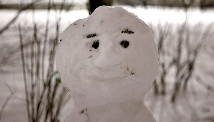 A snowman in Hamburg, northern Germany. AFP