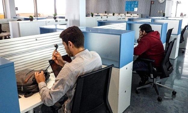 Libya's co-working spaces provide those needing to connect online with everything from backup electricity generators and solar panels to power inverters. AFP