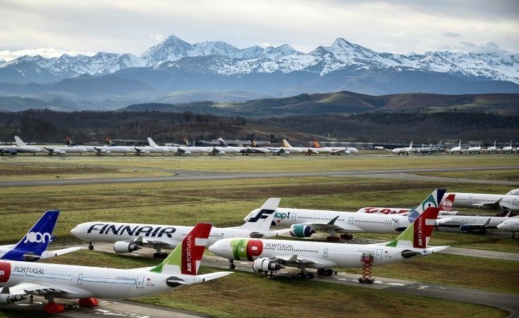 Airlines have parked thousands of planes as the Covid-19 pandemic has stifled international travel. AFP