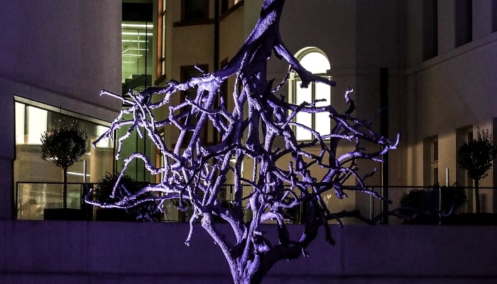 The aluminium sculpture 