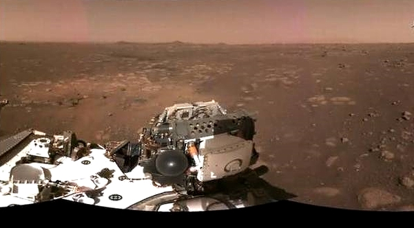 Justin Maki, NASA Perseverance imaging scientist and instrument operations team chief, reveals a full panorama the rover captured from the surface of Mars. NASA