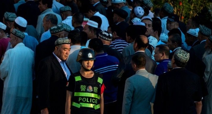 China has dramatically increased its prosecution of Muslim minorities in Xinjiang, according to Human Rights Watch. AFP