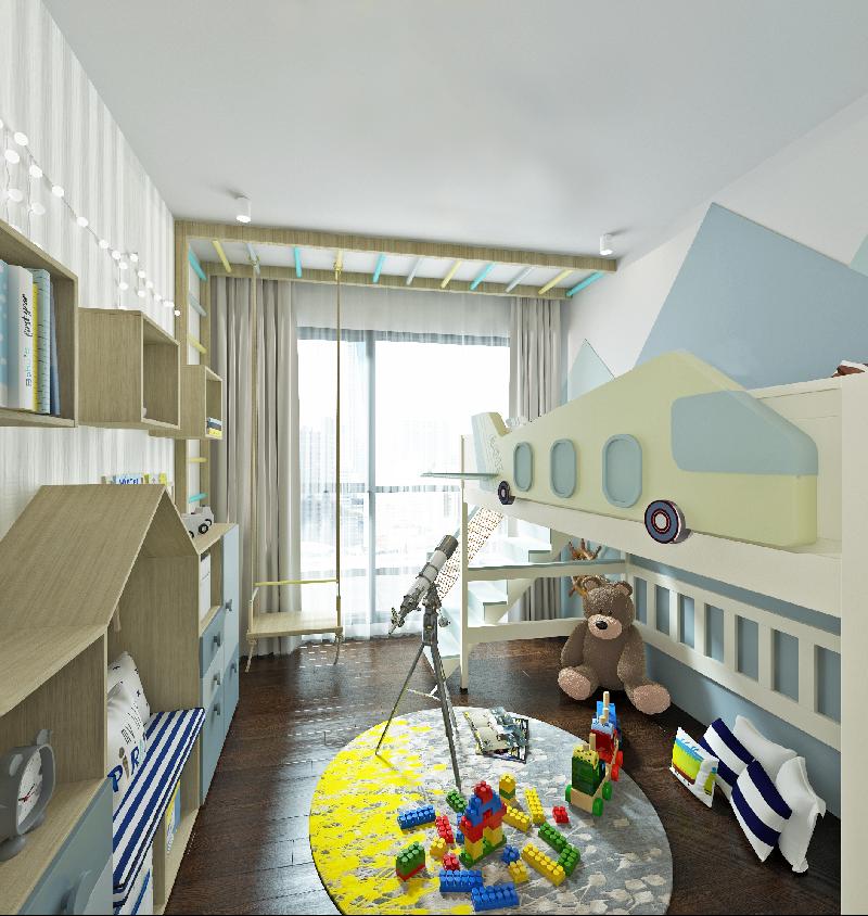 Edelweiss服务式公寓儿童卧室构思图。
