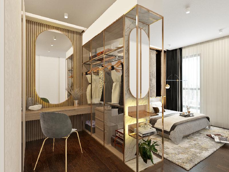 Edelweiss服务式公寓卧室构思图。