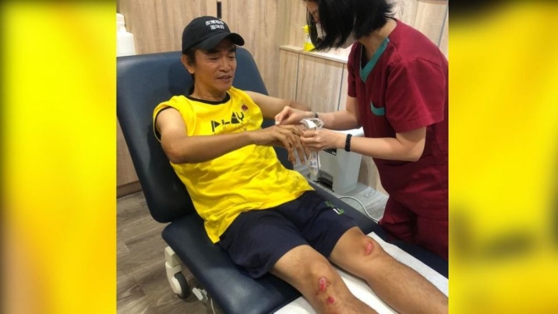 吴宗宪去年到屏东录影时不慎摔车，自爆意外后有10分钟无知觉。