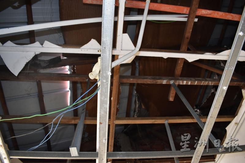 窃贼剪破屋顶工业锌板，再从三楼茶水间天花板潜入华堂造案。