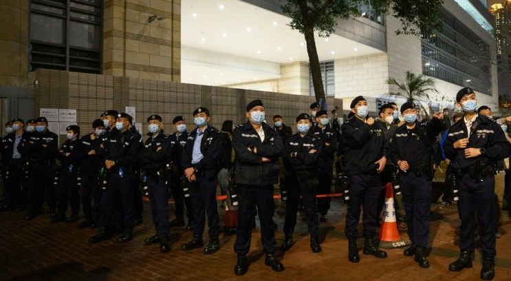 Dozens of Hong Kong democracy campaigners were jailed a day ahead of the opening of parliament. AFP