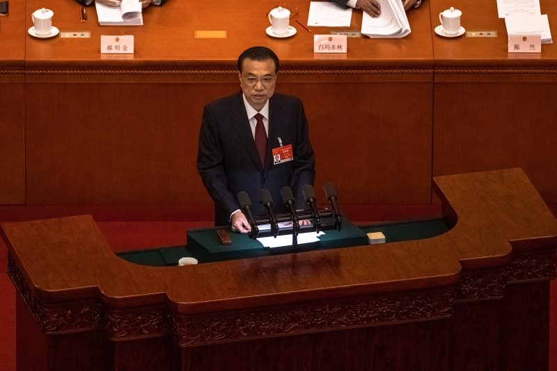 中国国务院总理李克强：坚决防范和遏制外部势力干预港澳事务。（欧新社照片）