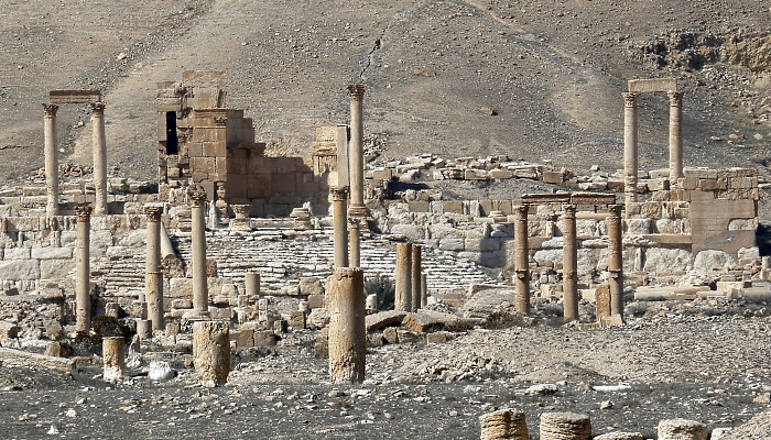 The Temple of al-Lat in Palmyra. AFP
