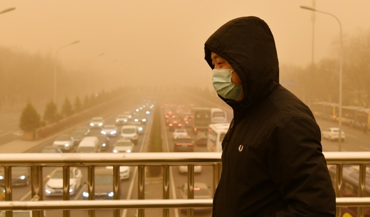 Beijing's city government ordered all schools to cancel outside sport and events and advised those with respiratory diseases not to go out. AFP