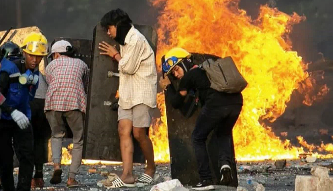 Myanmar has been shaken by country-wide pro-democracy protests after a military coup. AFP