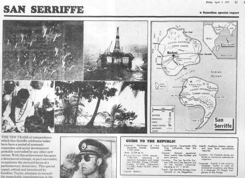 英国《卫报》在1977年愚人节煞有其事地描述印度洋一个小岛如世外桃源，原来是编辑们一起捏造出来。 