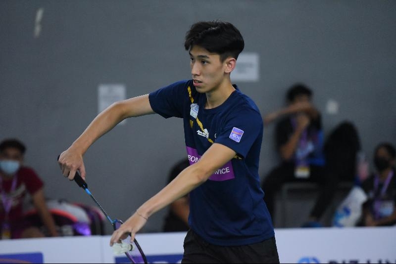 陈家杰夺得紫盟青年羽球赛18岁以下男单冠军。（照片由大会提供）