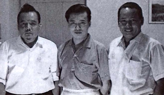 (From L) Ahmad Boestamam aka Abdullah Sani (founding president of Parti Rakyat Malaysia), Lim Chin Siong (Singapore's left-wing politician and trade union leader, cofounder of People's Action Party), and Said Zahari.