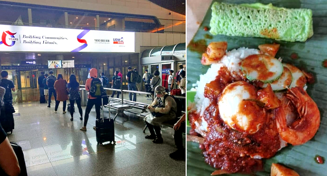 Deng says the six hours she spent at KLIA was tense and intimidating (L); the food served at the Ipoh hotel is the best, she says.