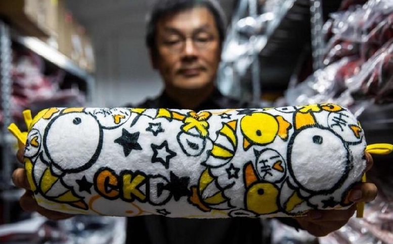 Cute cartoon animals have been at the heart of Hong Kong clothing brand Chickeeduck since 1990, but owner Herbert Chow is struggling to get his designs made  AFP