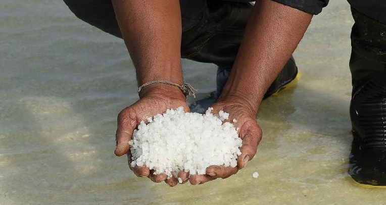 India is the world's third-biggest producer of salt and nearly three-quarters of its annual output comes from Gujarat. AFP