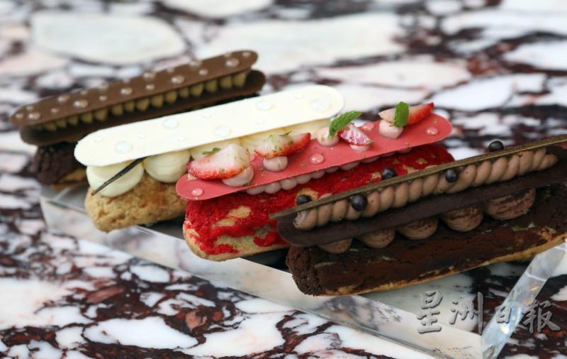 The Drawing Room Eclair Collection，每片RＭ28：经典的法式甜品，备有黑巧克、草莓、香草和欧培拉口味。