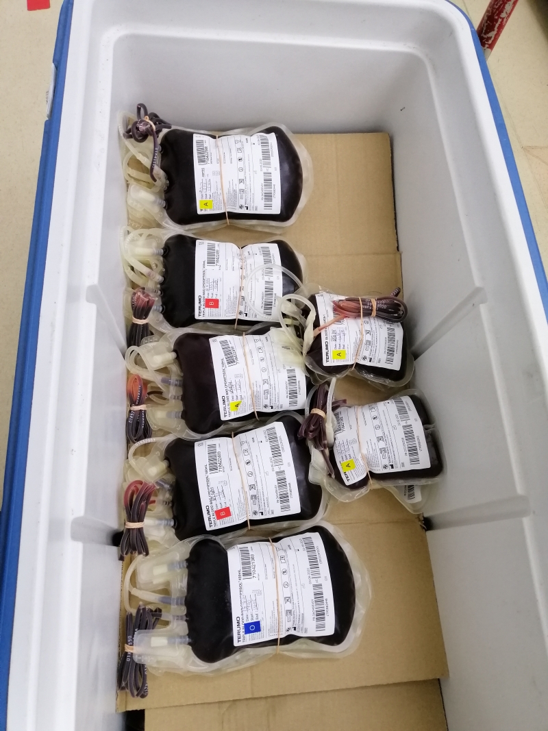 新山中央医院血库中心在斋戒月首个星期，即宣告无法达到预定的捐血目标。