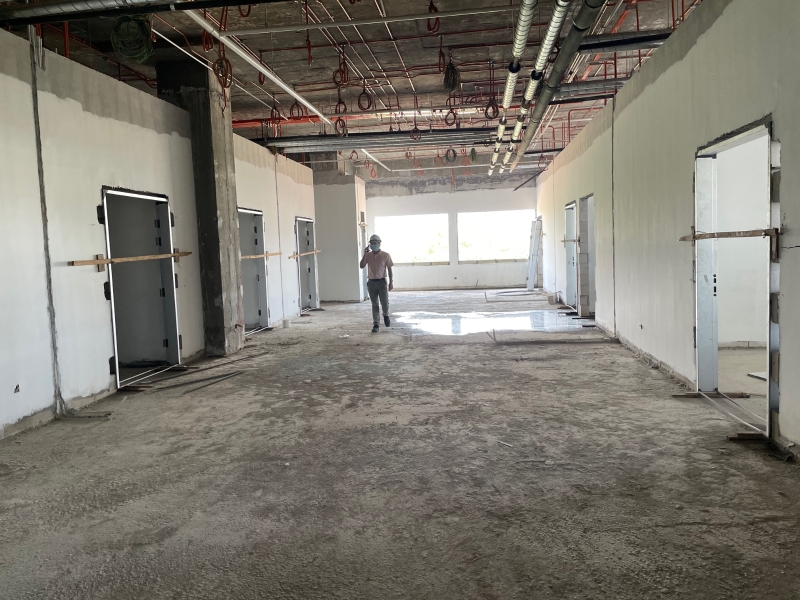 在两个阶段的建造工程二合为一之后,手术室已扩充为总共9间。