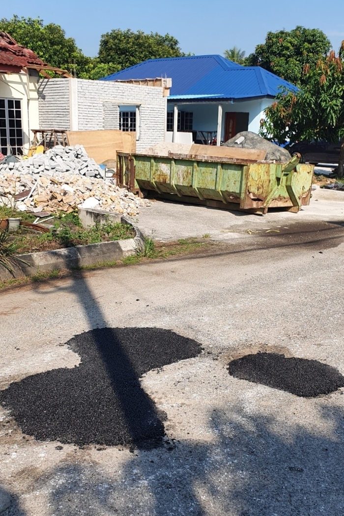 道路坑洞获得修补填平，让道路使用者能安心驾驶。